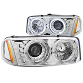 ANZO 1999-2006 Gmc Sierra 1500 Projector Headlights w/ Halo Chrome