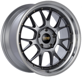 BBS LM-R 20x9 5x120 ET8 Diamond Black Center Diamond Cut Lip Wheel -82mm PFS/Clip Required