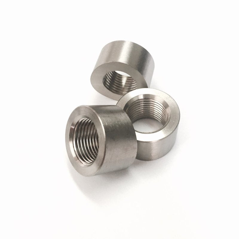 Ticon Industries 3/8in NPT Titanium Sensor Bung 1.5in to 5in Tubing - Coped End Ticon Industries 3/8in NPT Titanium Sensor Bung 1.5in to 5in Tubing - Coped End