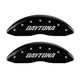 MGP 4 Caliper Covers Engraved Front & Rear Daytona Black finish silver ch
