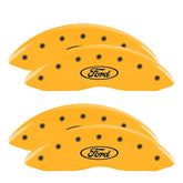 MGP 4 Caliper Covers Engraved Front & Rear No bolts/Sport Yellow finish black ch