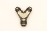 DeatschWerks 8AN Male Flare + 8AN Male Flare to 10AN Male Flare Y Block Fitting