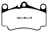 EBC 03-05 Porsche 911 (996) (Cast Iron Rotor only) 3.6 Carrera 4S Yellowstuff Front Brake Pads
