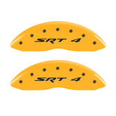 MGP 4 Caliper Covers Engraved Front & Rear SRT4 Yellow finish black ch