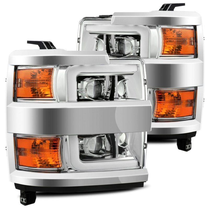AlphaRex 15-19 Chevy Silverado 2500HD PRO-Series Headlight Plank Chrome w/Activ Light/Seq Signal/DRL AlphaRex 15-19 Chevy Silverado 2500HD PRO-Series Headlight Plank Chrome w/Activ Light/Seq Signal/DRL