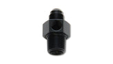 Vibrant -8AN Male to 3/8in NPT Male Union Adapter Fitting w/ 1/8in NPT Port