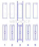 King Ford Eng 445 T/Dies Crankshaft Main Bearing Set (Set of 5)
