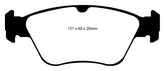 EBC 99-01 Mercedes-Benz C230 (W202) 2.3 Redstuff Front Brake Pads