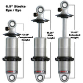 Ridetech HQ Series CoilOver Shock 6.9in Travel 2.5in Coil Eye/Eye Mounting 13.125in/20.025in