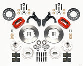 Wilwood Forged Dynalite Front Kit 11.00in Red 69-70 Impala Drum/Disc 69-82 Vette
