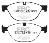 EBC 13+ Jaguar F-Type (Cast Iron Only) 3.0 Supercharged (380) Perf Pkg Redstuff Front Brake Pads
