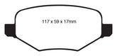 EBC 11-14 Ford Edge 2.0 Turbo Redstuff Rear Brake Pads