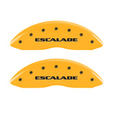 MGP 4 Caliper Covers Engraved Fr Escalade Rear ESV Yellow Finish Blk Char 2003 Cadillac Escalade ESV