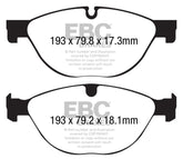 EBC 13+ Jaguar F-Type (Cast Iron Only) 3.0 Supercharged (380) Perf Pkg Redstuff Front Brake Pads