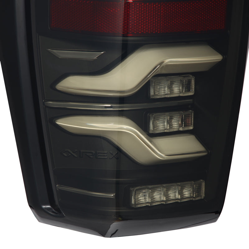 AlphaRex 16-21 Toyota TacomaLUXX LED Taillights Blk w/Activ Light/Seq Signal AlphaRex 16-21 Toyota TacomaLUXX LED Taillights Blk w/Activ Light/Seq Signal