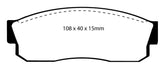 EBC 83-86 Nissan Pulsar 1.5 Turbo Redstuff Front Brake Pads