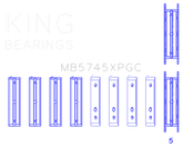 King Subaru FA20/Toyota 4U-GSE (Size STDX) pMaxKote Performance Main Bearing Set