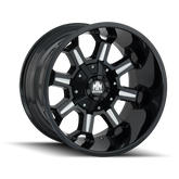 Mayhem 8105 Combat 18x9 / 5x114.3 BP / 18mm Offset / 87mm Hub Black w/ Milled Spokes Wheel