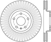 StopTech 13-16 Ford Fusion Left Front Disc Slotted Premium Brake Rotor