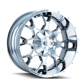 Mayhem 8015 Warrior 20x9 / 5x150 BP / 18mm Offset / 110mm Hub Chrome Wheel