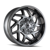 Mayhem 8106 Hatchet 20x9 / 6x135 BP / 0mm Offset / 106mm Hub Gloss Gunmetal w/ Black Wheel