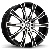 Konig Crown 16x7.5 5x110/115 ET40 Black Machine Face
