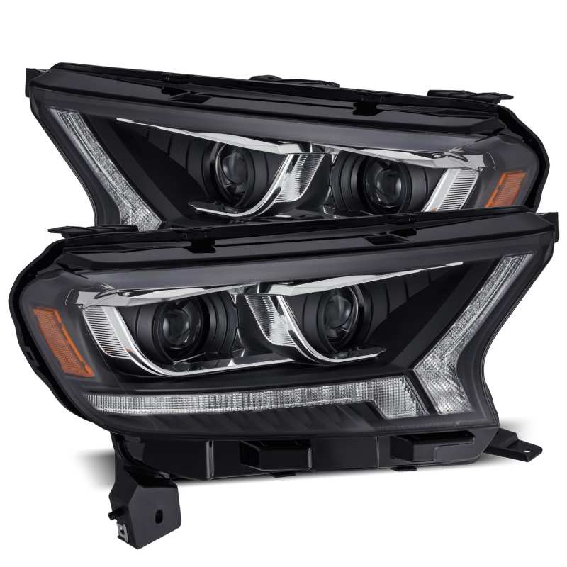 AlphaRex 2019+ Ford Ranger PRO-Series Proj Headlights Plank Style Black w/Seq Signal/DRL AlphaRex 2019+ Ford Ranger PRO-Series Proj Headlights Plank Style Black w/Seq Signal/DRL