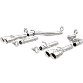 MagnaFlow Axle-Back, SS, 2.5in, Quad Split Rear 3.5in Tip 2015 Dodge Challenger R/T 5.7L