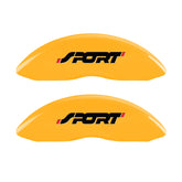 MGP 4 Caliper Covers Engraved Front & Rear No bolts/Sport Yellow finish black ch