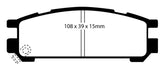 EBC 93-96 Subaru Impreza 1.8 Redstuff Rear Brake Pads