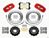 Wilwood AERO6 Front Hat Kit 14.00 Red 2007-2011 BMW E90 Series w/Lines