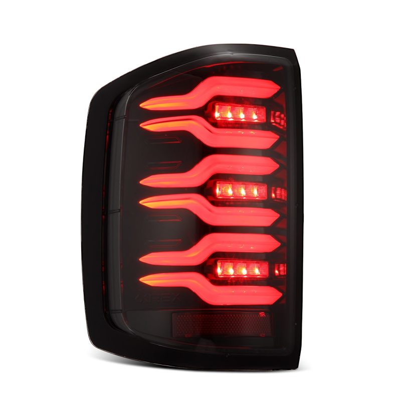 AlphaRex 14-18 Chevy Silverado 1500 Luxx-Series LED Tail Lights Alpha-Black w/Activ Light/Seq Signal AlphaRex 14-18 Chevy Silverado 1500 Luxx-Series LED Tail Lights Alpha-Black w/Activ Light/Seq Signal
