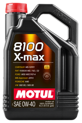 Motul 5L Synthetic Engine Oil 8100 0W40 X-MAX - Porsche A40