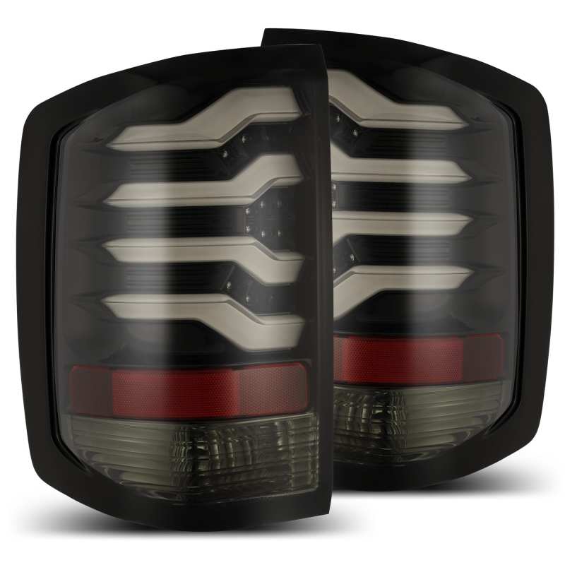 AlphaRex 14-18 Chevrolet Silverado 1500 PRO-Series LED Tail Lights Jet Black AlphaRex 14-18 Chevrolet Silverado 1500 PRO-Series LED Tail Lights Jet Black