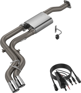 QTP 15-18 Ford F-150 CC/EC Standard Bed 304SS Screamer Cat-Back Exhaust w/3in Tips