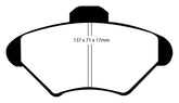 EBC 94-98 Ford Mustang 3.8 Yellowstuff Front Brake Pads