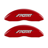 MGP 4 Caliper Covers Engraved Front & Rear No bolts/Sport Red finish silver ch