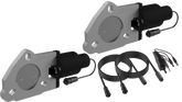 QTP 2.25in Bolt-On QTEC Dual Electric Cutout Valves - Pair
