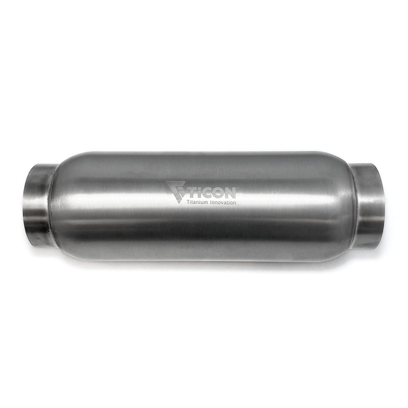 Ticon Industries 5in Body x 7in Length 4in Inlet/Outlet Titanium Bullet Resonator Ticon Industries 5in Body x 7in Length 4in Inlet/Outlet Titanium Bullet Resonator