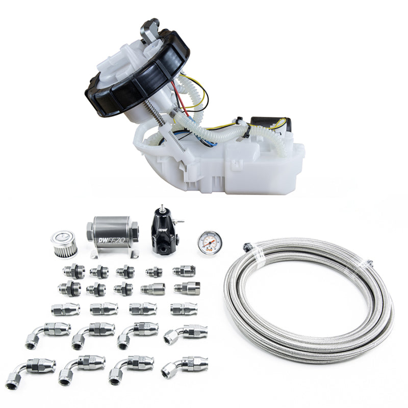 DeatschWerks 01-05 Honda Civic/02-06 Acura RSX DW400 Pump Module & Return Kit w/PTFE Fuel Lines DeatschWerks 01-05 Honda Civic/02-06 Acura RSX DW400 Pump Module & Return Kit w/PTFE Fuel Lines