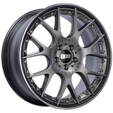 BBS CH-RII 20x8.5 5x120 ET32 Satin Platinum Center Black Lip SS Rim Prot Wheel -82mm PFS/Clip Req