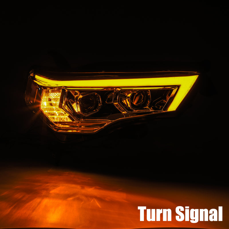 AlphaRex 14-20 Toyota 4Runner PRO-Series Projector Headlights Plank Style Black w/Sequential Signal AlphaRex 14-20 Toyota 4Runner PRO-Series Projector Headlights Plank Style Black w/Sequential Signal