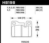 Hawk 78-85 Porsche 928 / 83-91 Porsche 944 Blue 42 Rear Brake Pads