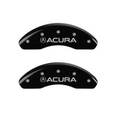 MGP 4 Caliper Covers Engraved Front & Rear Acura Black finish silver ch