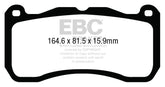 EBC 13-14 Ford Mustang 5.8 Supercharged (GT500) Shelby Redstuff Front Brake Pads