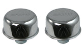 Moroso Valve Cover Breather - 1.22in Diameter - One Piece Push-In Type - Chrome Plated - 2 Pack