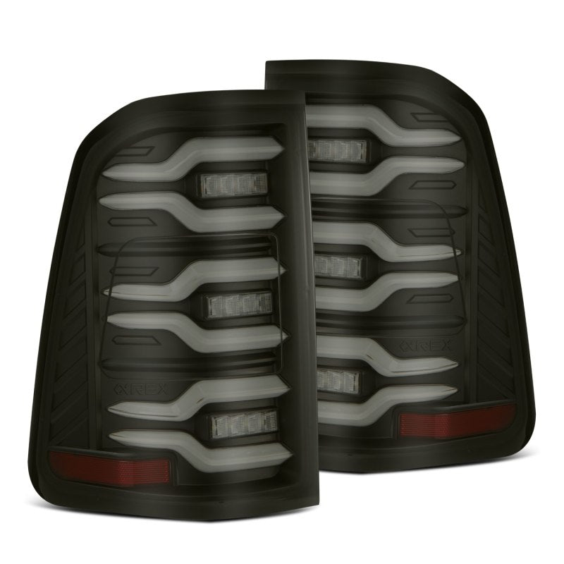 AlphaRex 19-21 Dodge Ram 1500 Luxx-Series LED Tail Lights Black w/Activ Light/Seq Signal AlphaRex 19-21 Dodge Ram 1500 Luxx-Series LED Tail Lights Black w/Activ Light/Seq Signal