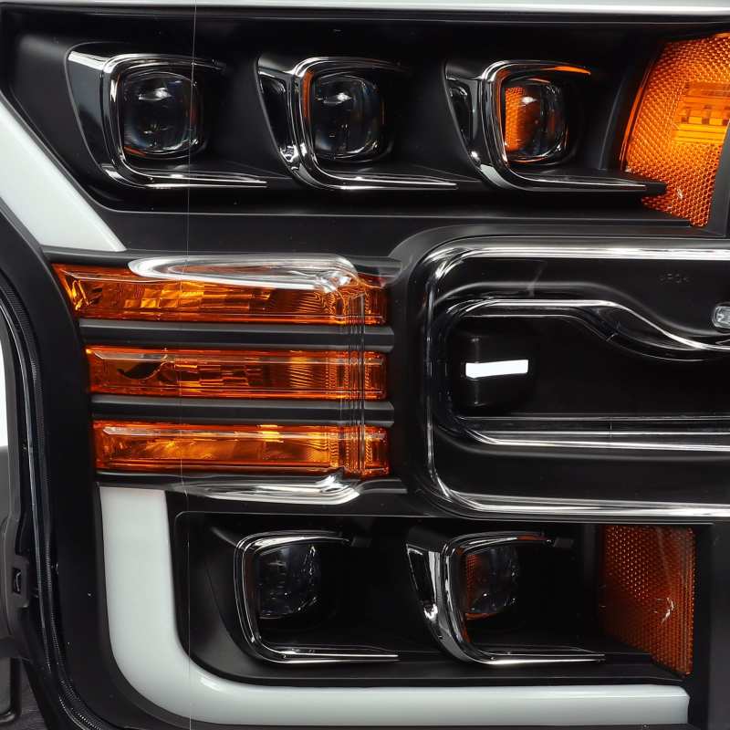 AlphaRex 17-20 Ford Raptor NOVA LED Proj Headlights Plank Style Matte Black w/Activ Light/Seq Signal AlphaRex 17-20 Ford Raptor NOVA LED Proj Headlights Plank Style Matte Black w/Activ Light/Seq Signal