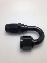 Fragola -8AN Fem x -6AN Hose 180 Degree Reducing Hose End - Black