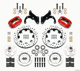 Wilwood Forged Dynalite Front Kit 12.19in Drilled Red 69-70 Impala Drum/Disc 69-82 Vette